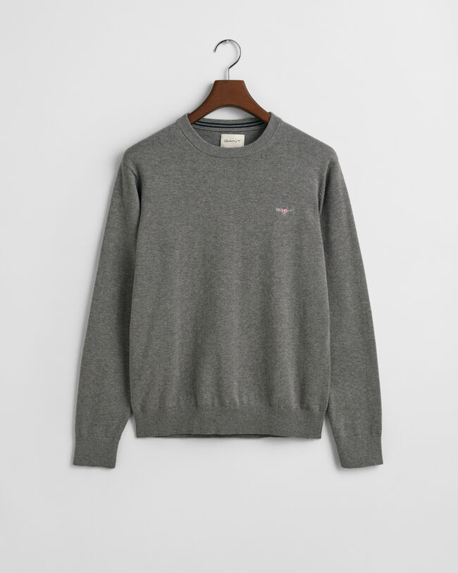 Pull col rond en coton classique