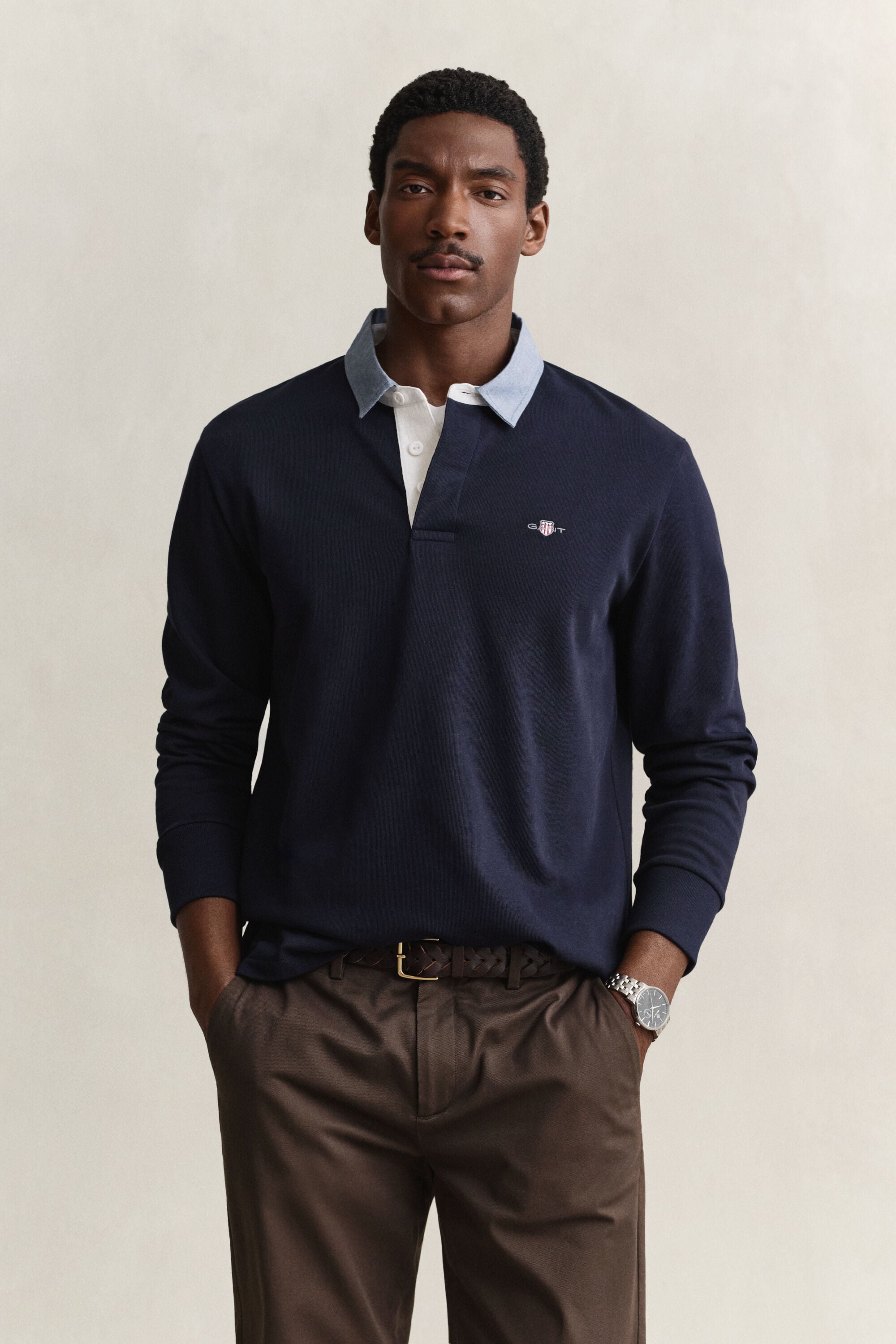 Heavy Rugger avec col en chambray