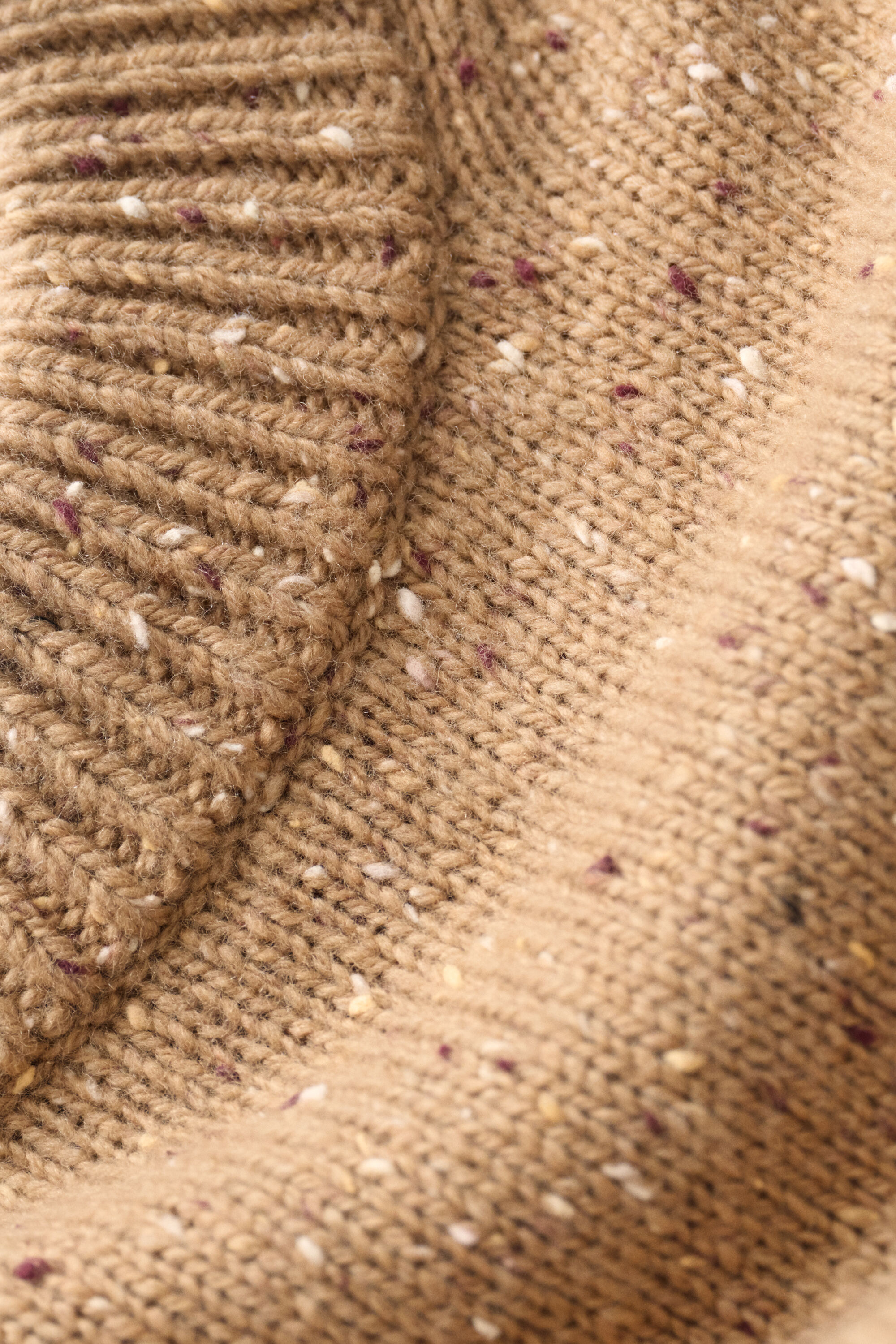 Pull en laine mouchetée mélangée