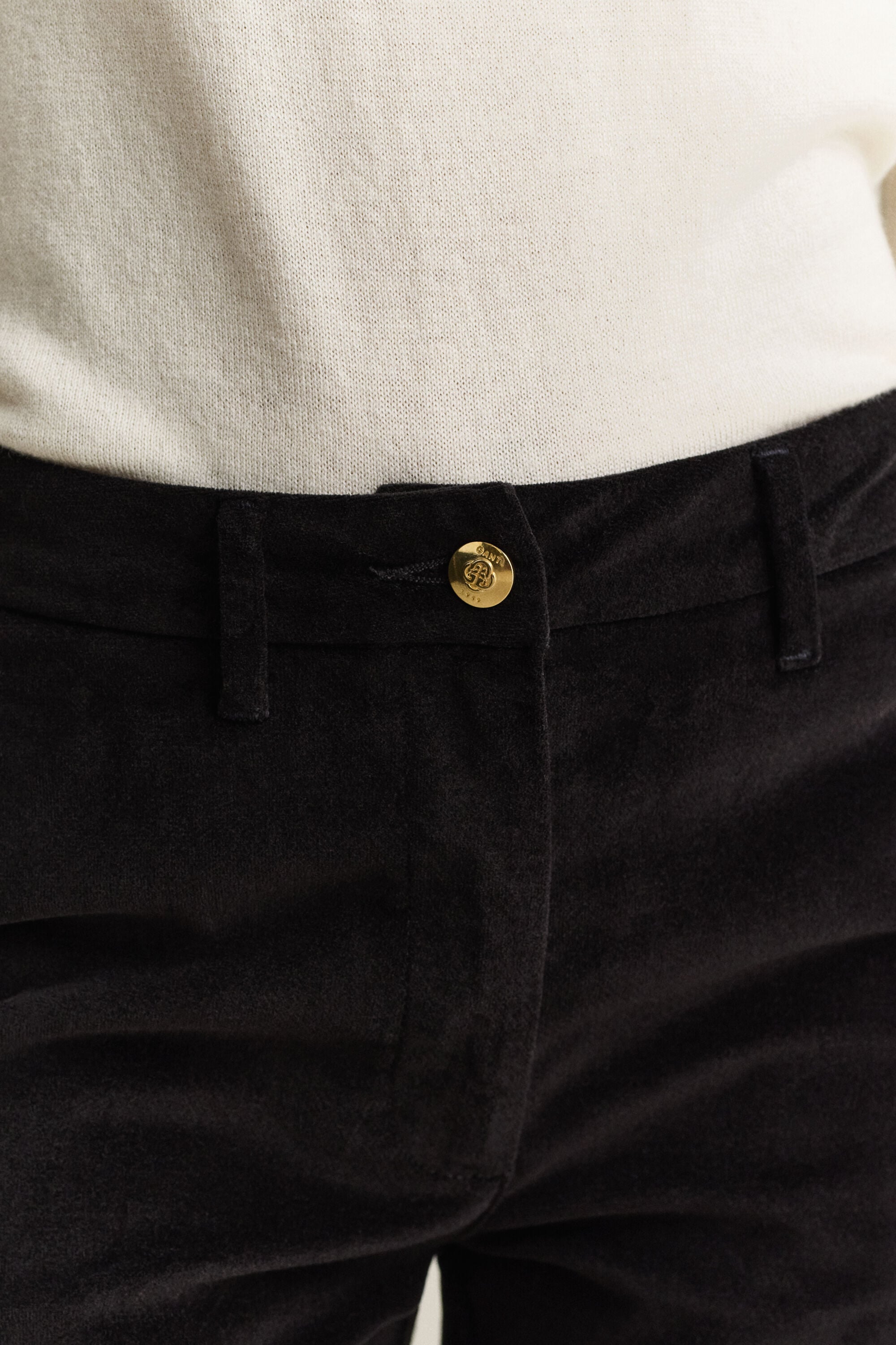Pantalon évasé en velours
