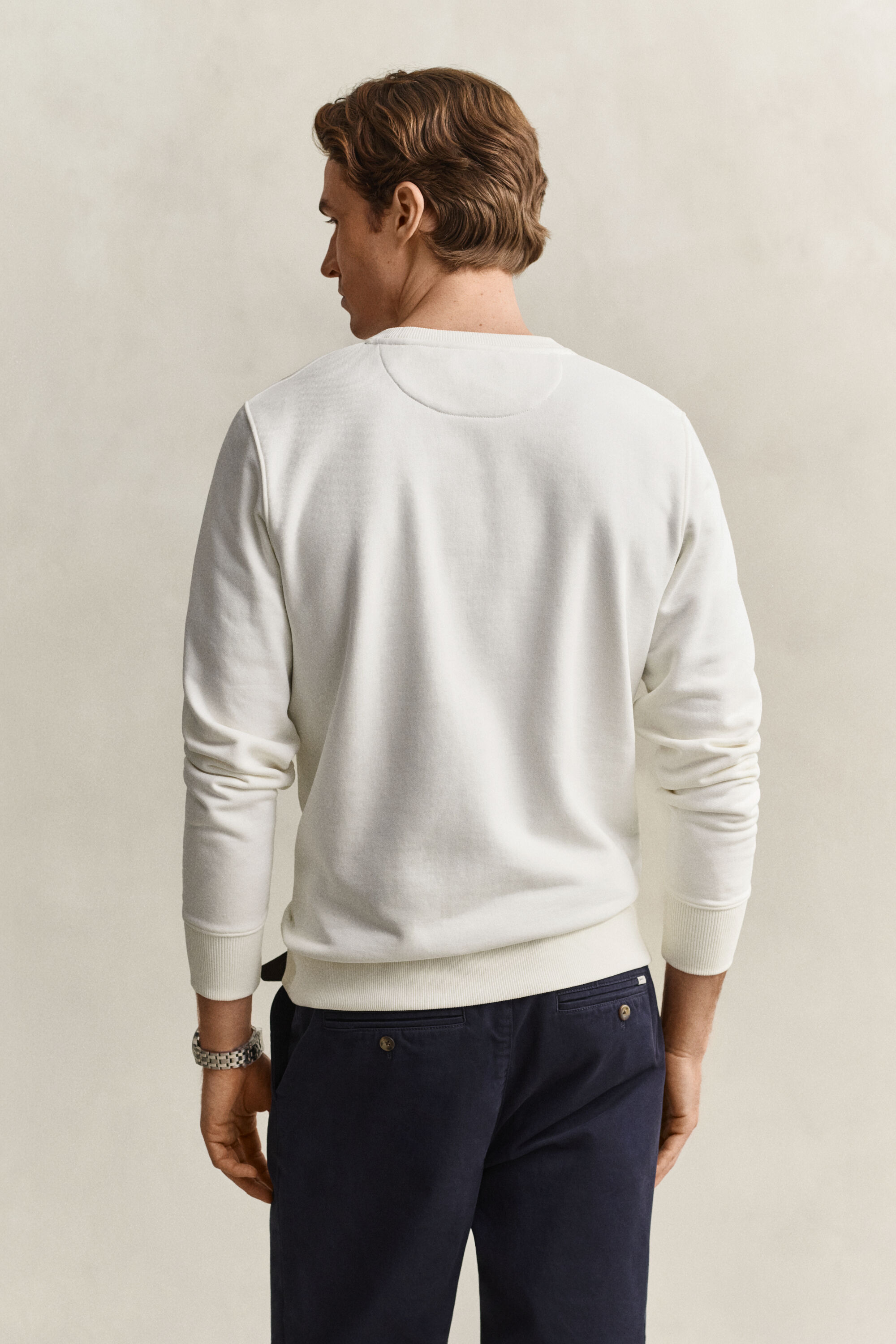 Sweat-shirt col rond avec écusson