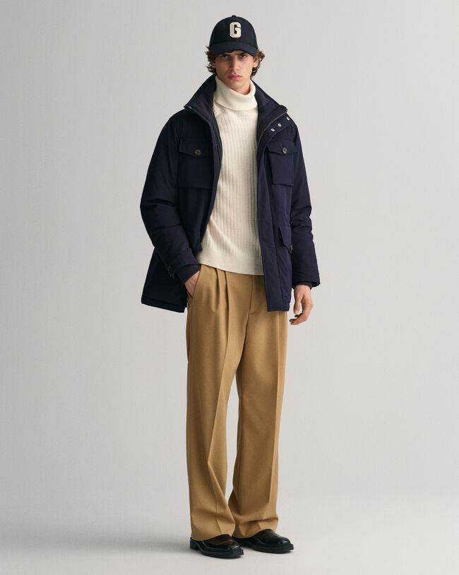 Veste style militaire en flanelle rembourrée