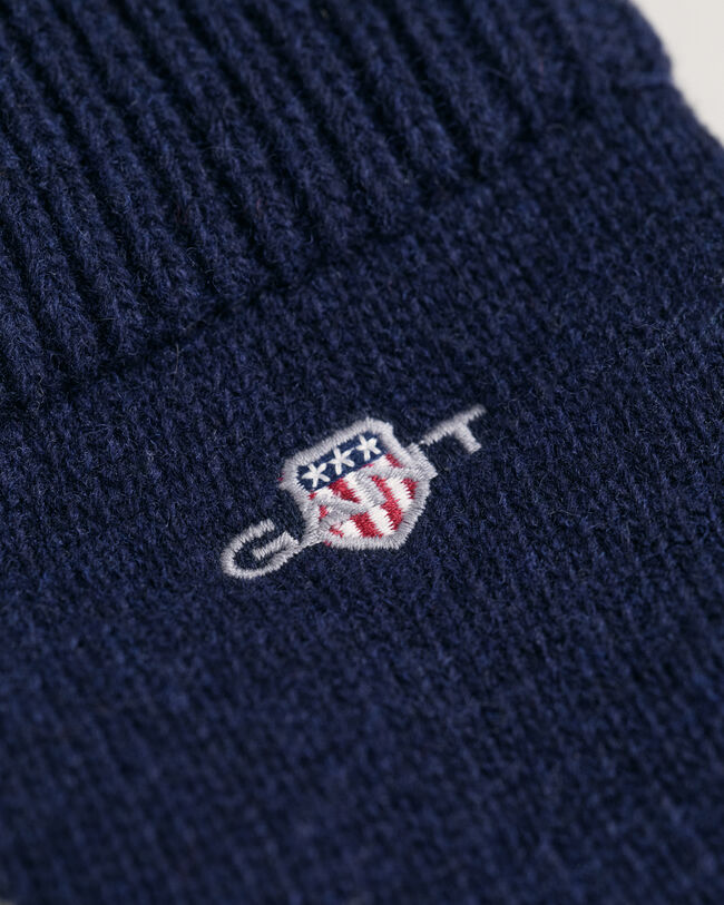Gants en laine avec écusson