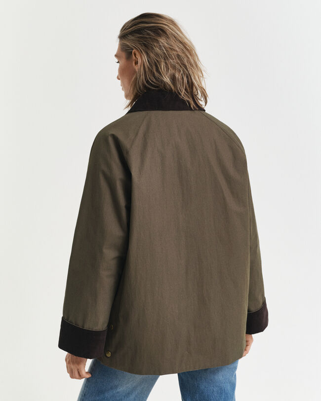 Veste cavalière en coton ciré