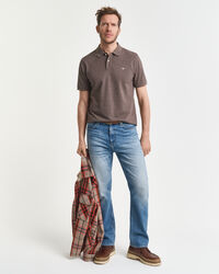 Polo coupe regular en coton piqué Shield