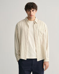 Chemise relaxed fit Slub Striped