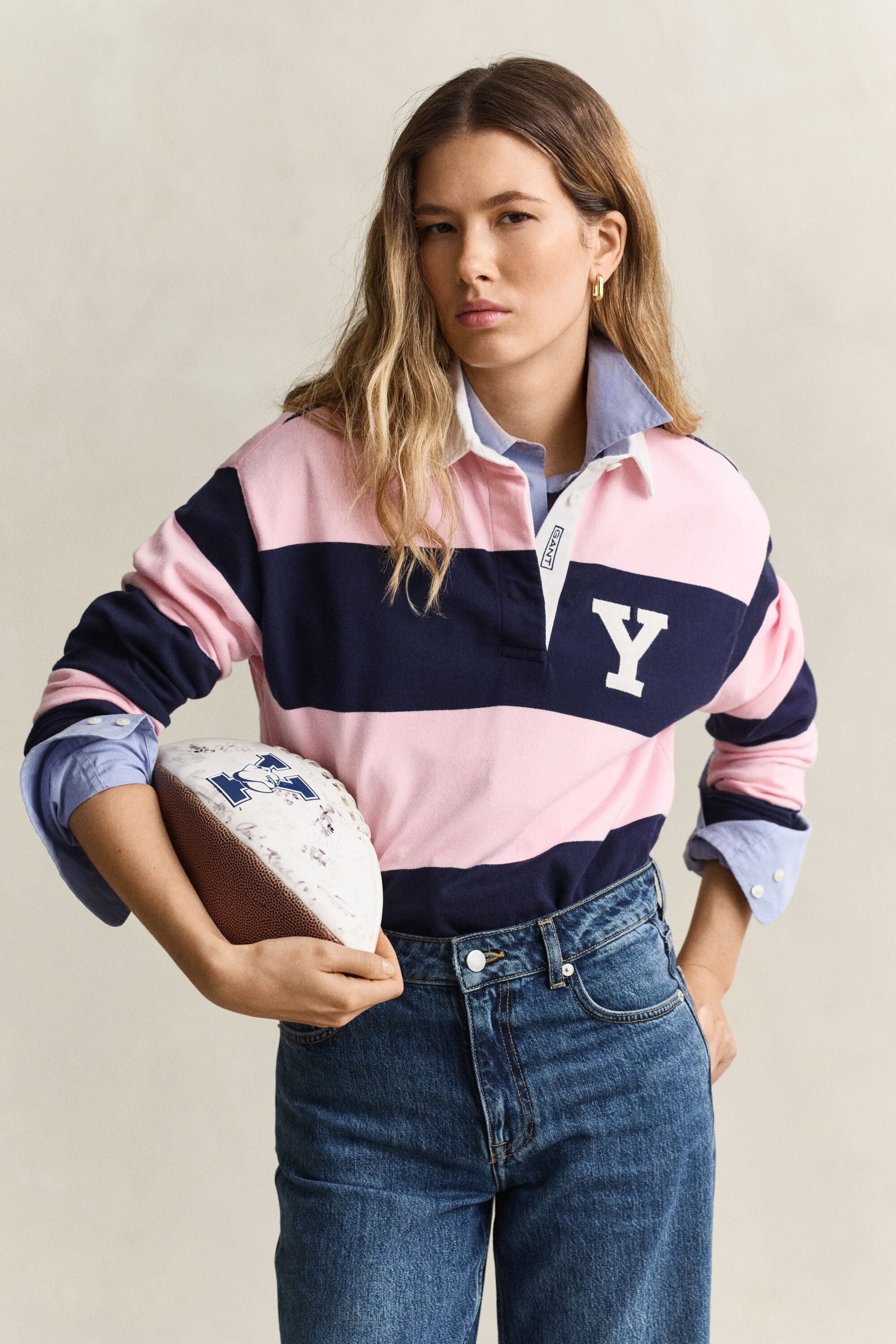 Heavy Rugger à larges rayures Gant x Yale