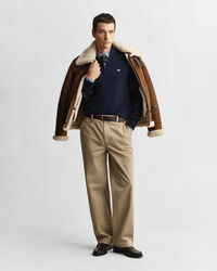 Pull en coton décontracté à demi-zip