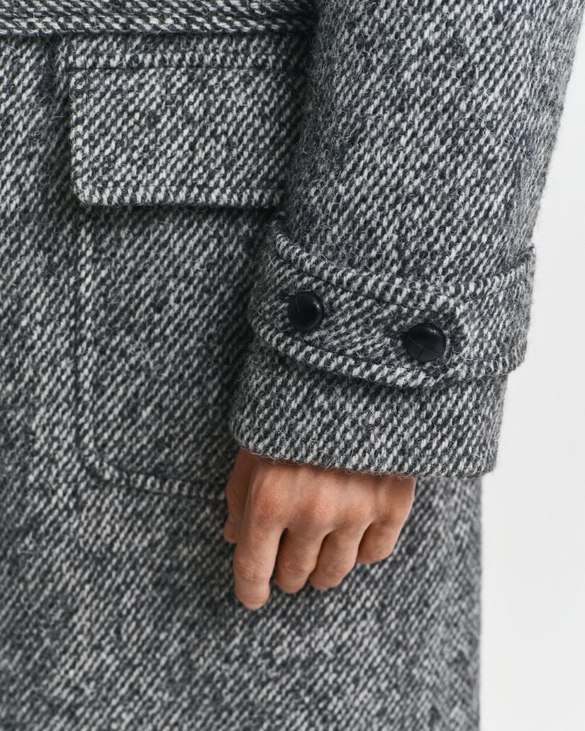 Manteau en tweed de laine