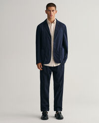 Chemise regular fit en lin &agrave; rayures et manches courtes