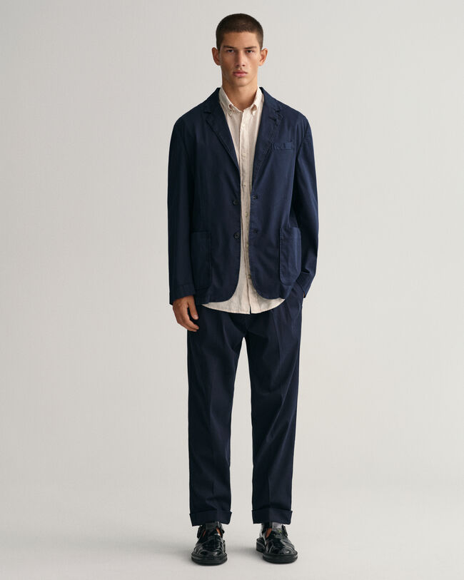 Chemise regular fit en lin &agrave; rayures et manches courtes