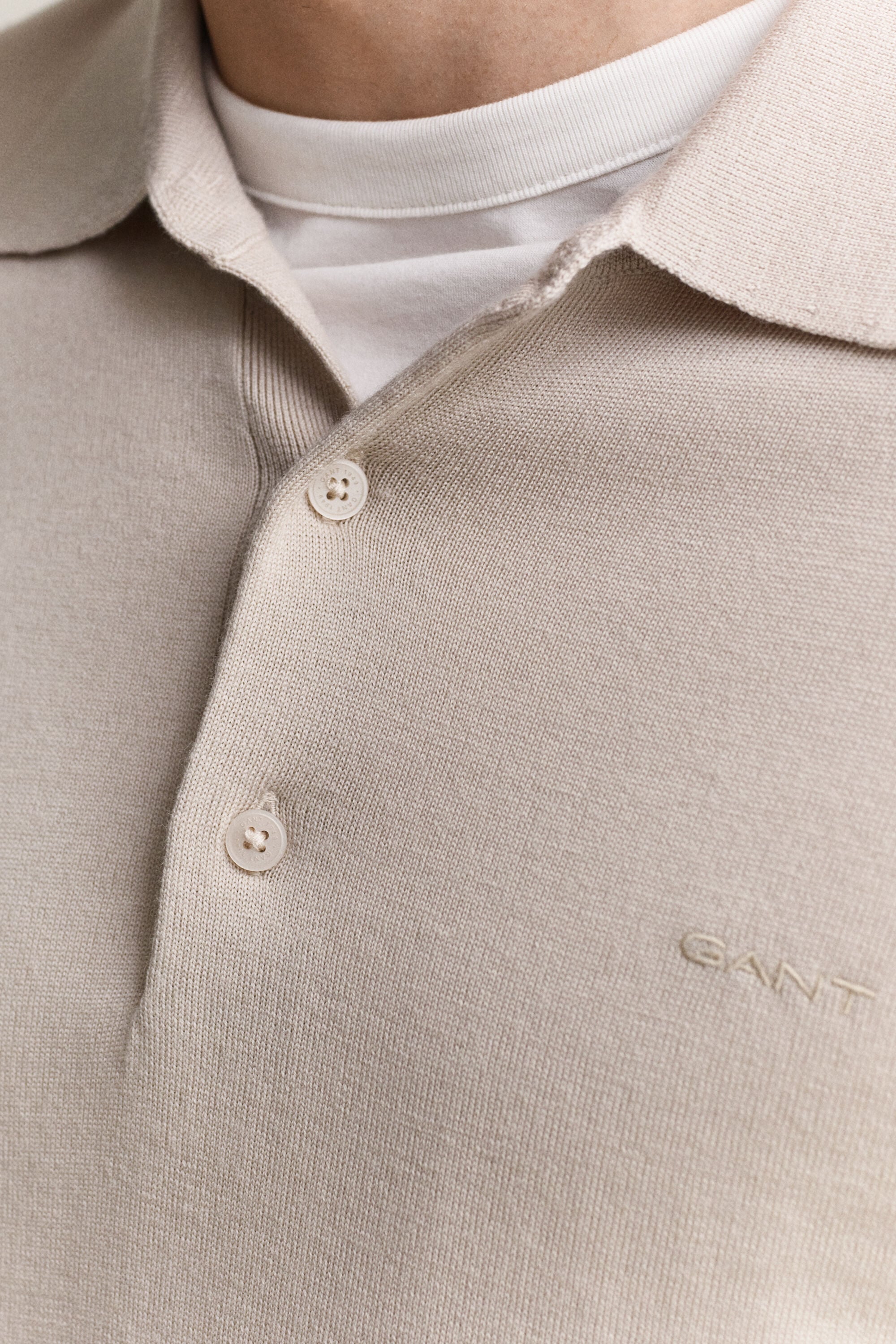 Pull façon polo en laine mérinos extrafine