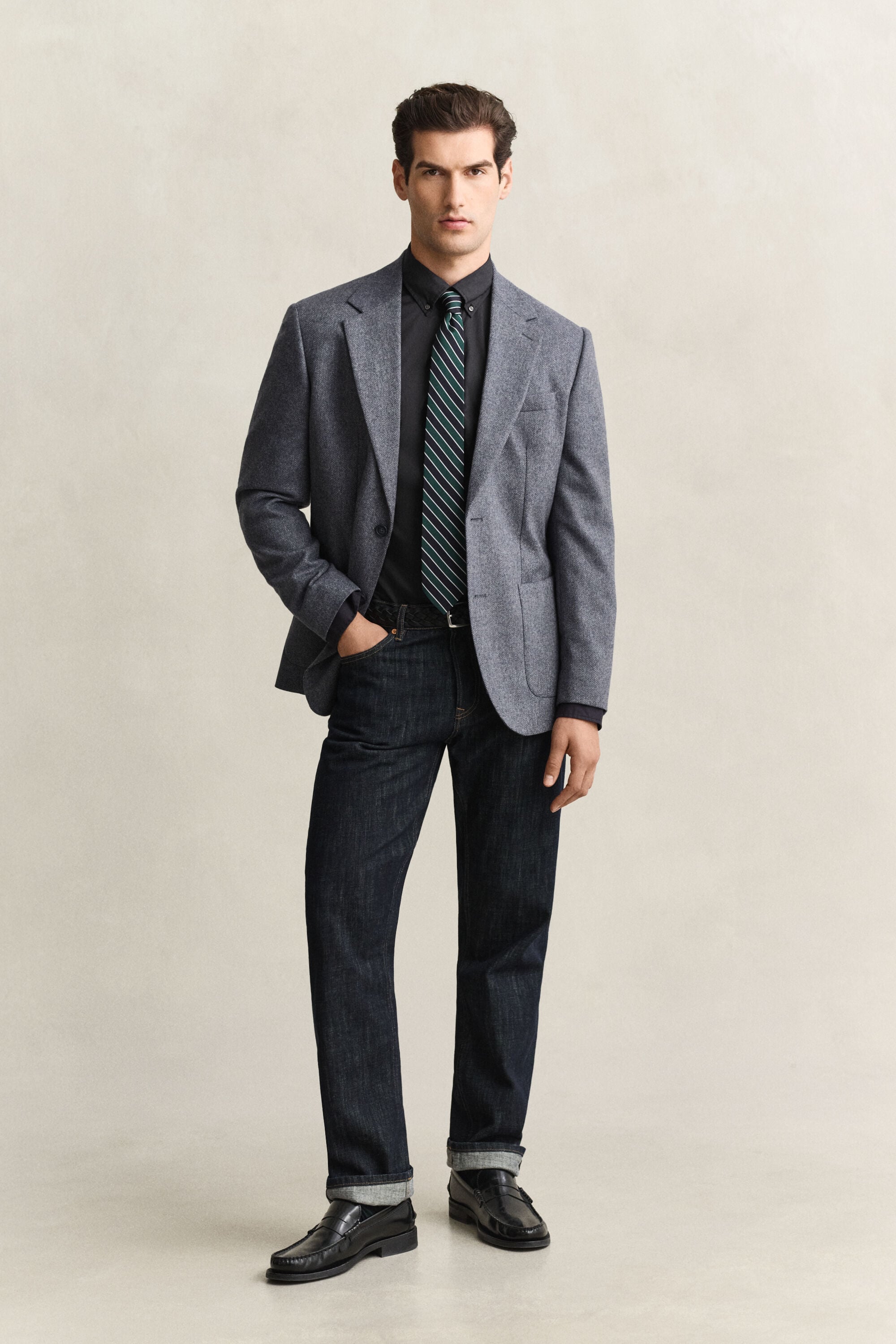 Chemise slim classique en popeline