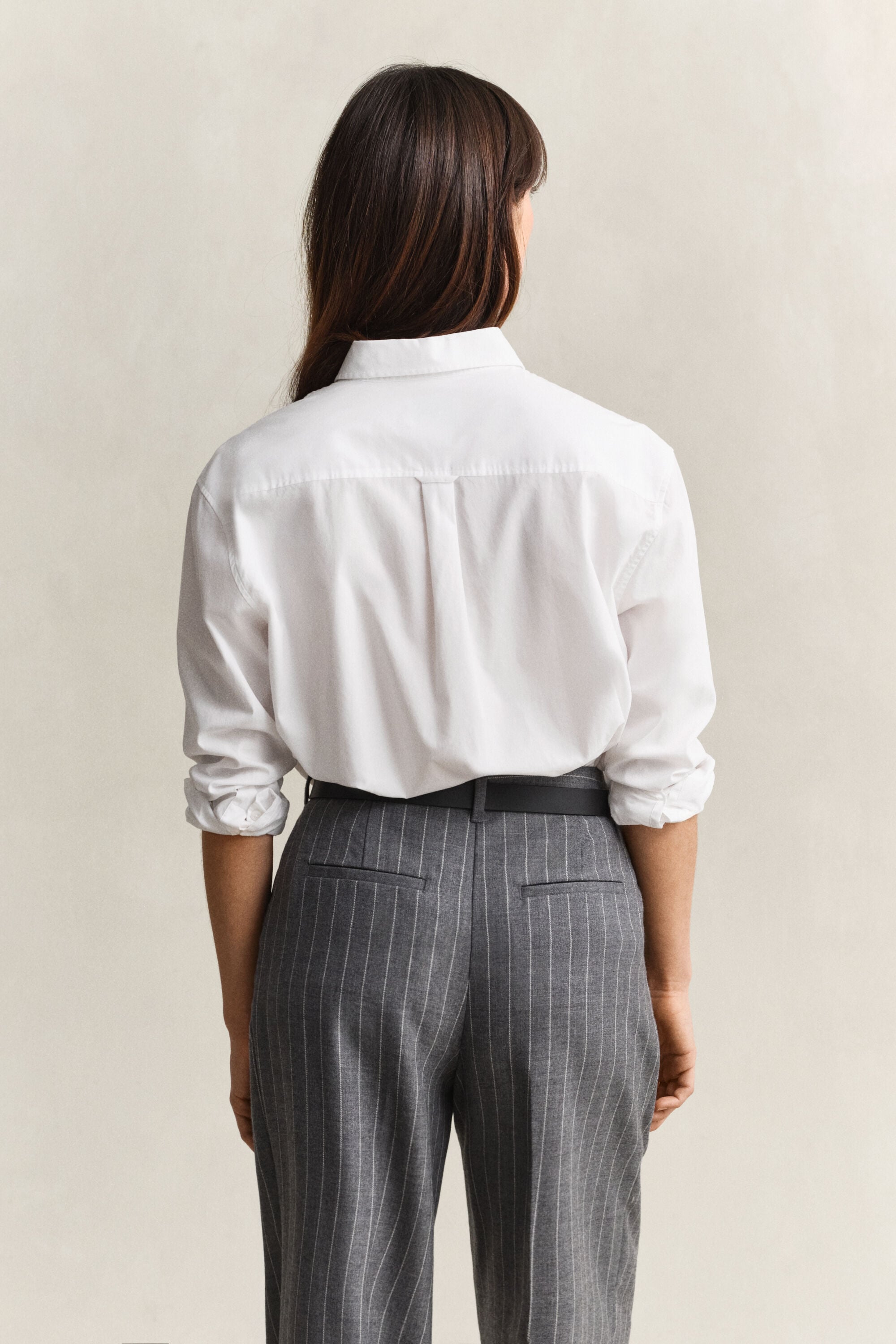 Chemise coupe décontractée en popeline classique