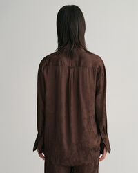 Chemise relaxed fit avec motif en jacquard fa&ccedil;on dentelle