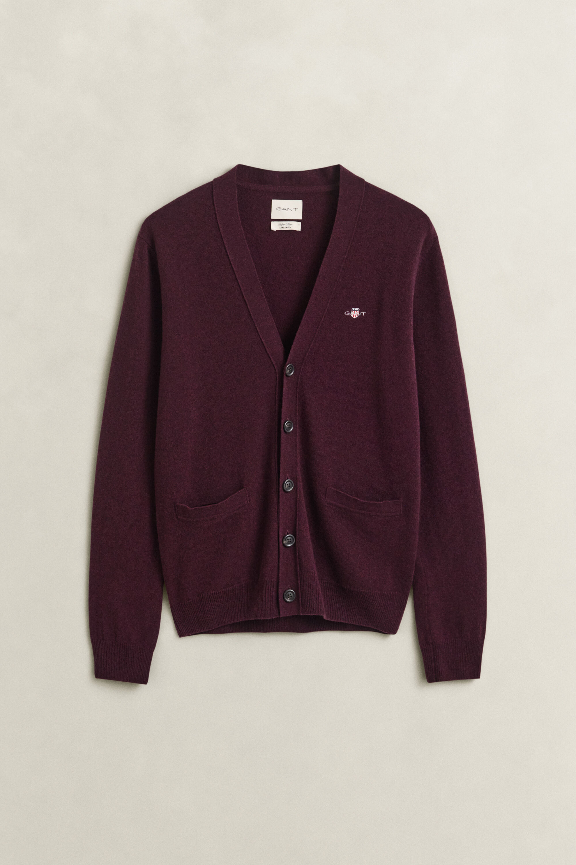 Cardigan col V en laine d’agneau