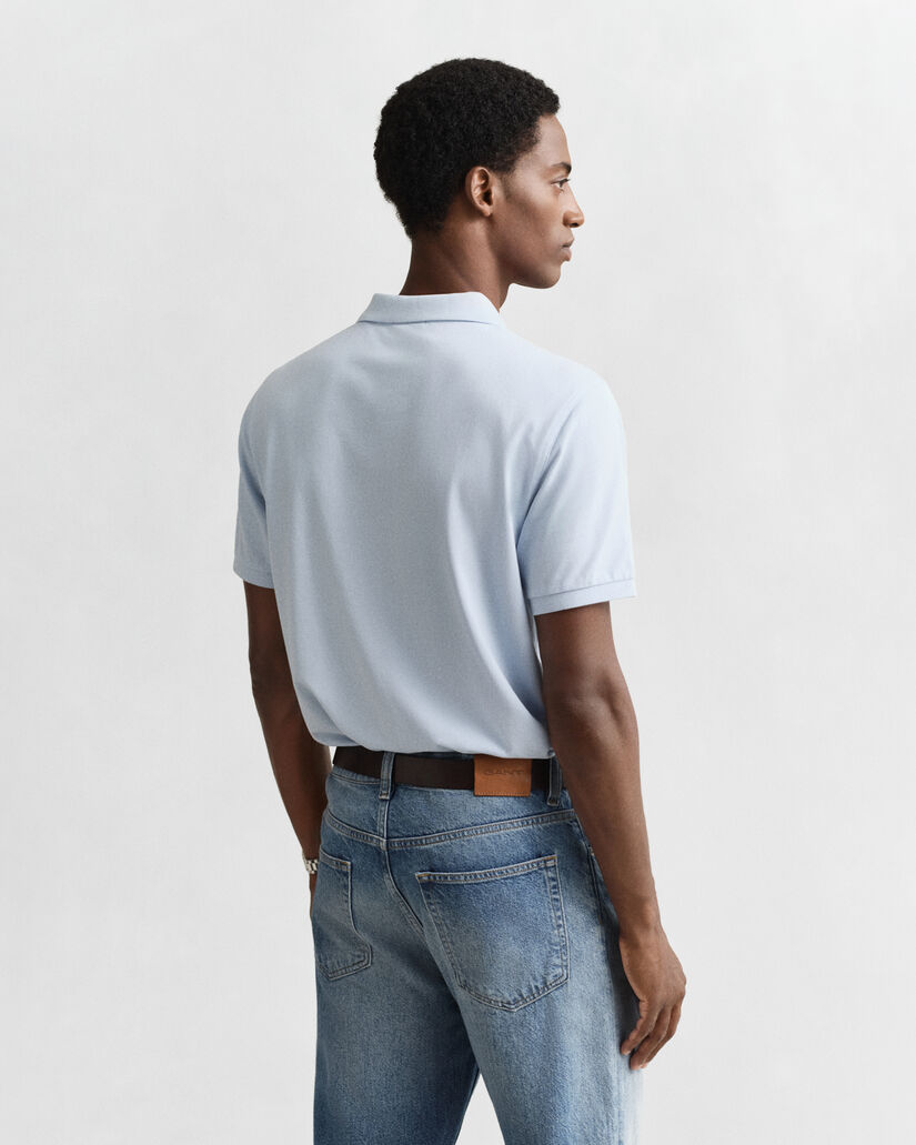 Polo coupe regular en coton piqué Shield