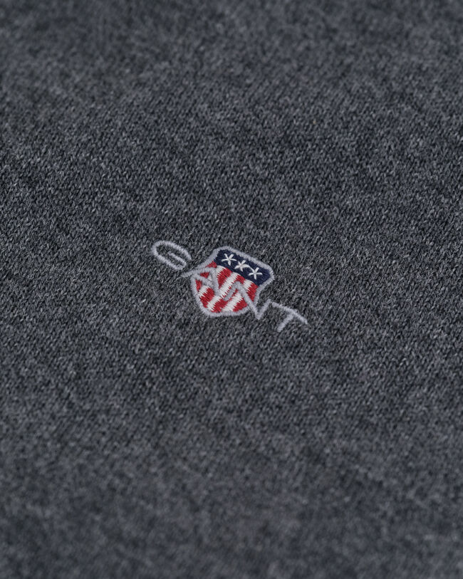 Pull col roulé en coton et laine