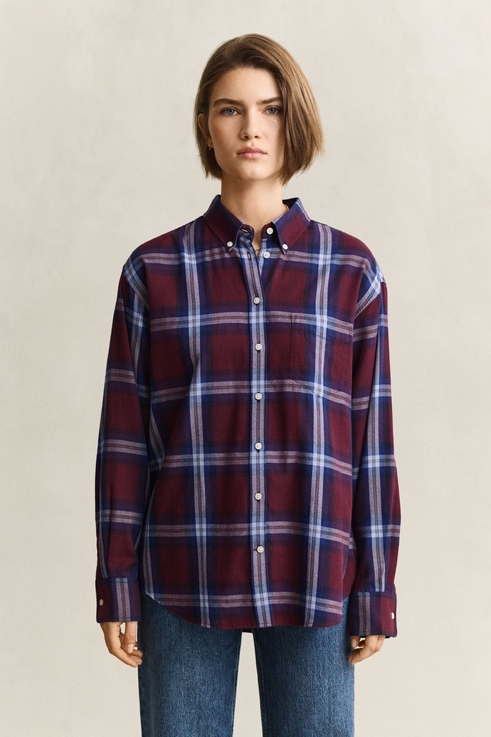 Chemise décontractée en flanelle