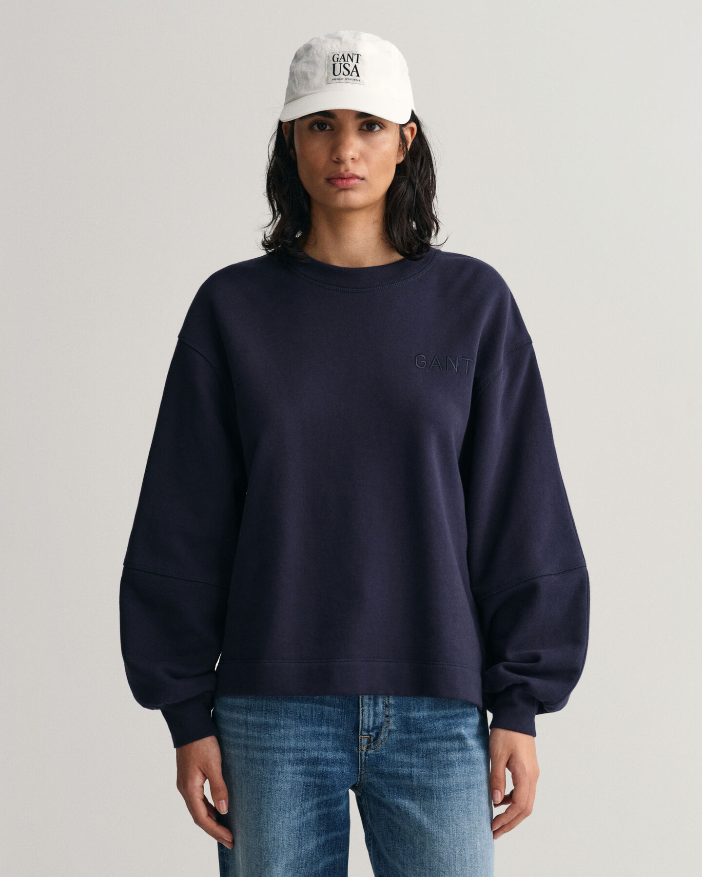 Sweat-shirt &agrave; manches volumineuses Logo