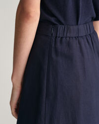 Jupe midi en lin m&eacute;lang&eacute;