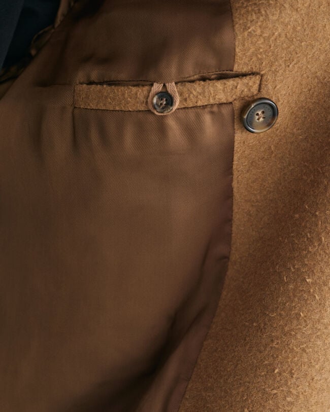 Manteau à boutonnage croisé en laine