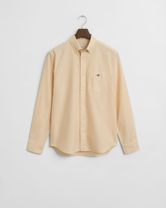 Chemise coupe regular en coton Oxford classique à rayures Banker