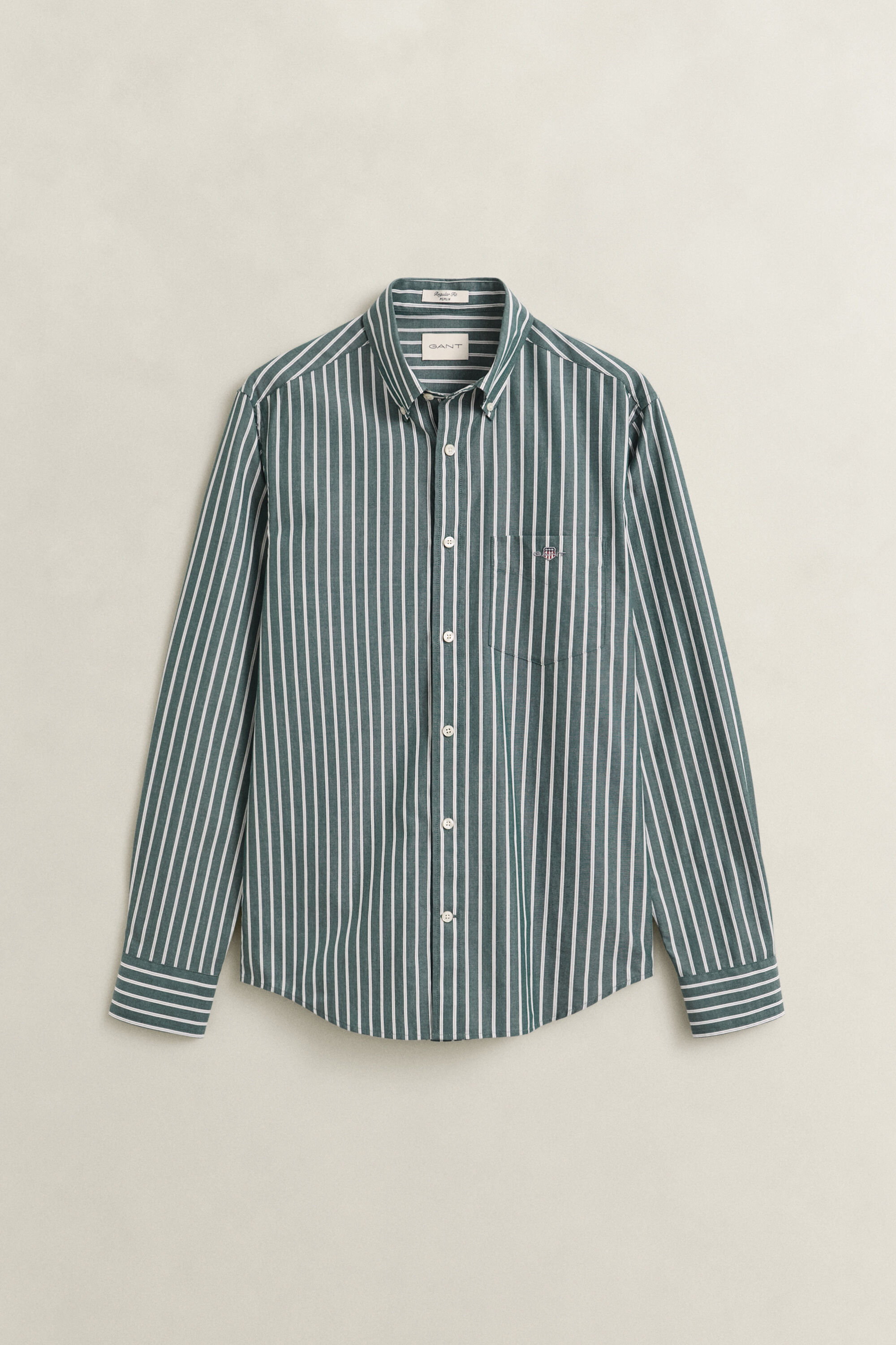 Chemise en popeline à rayures