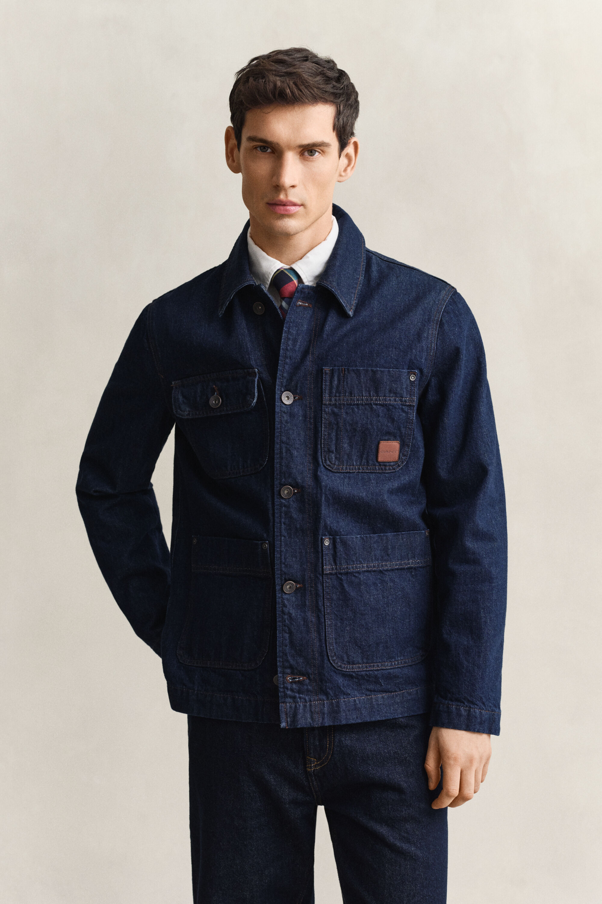 Veste de travail indigo