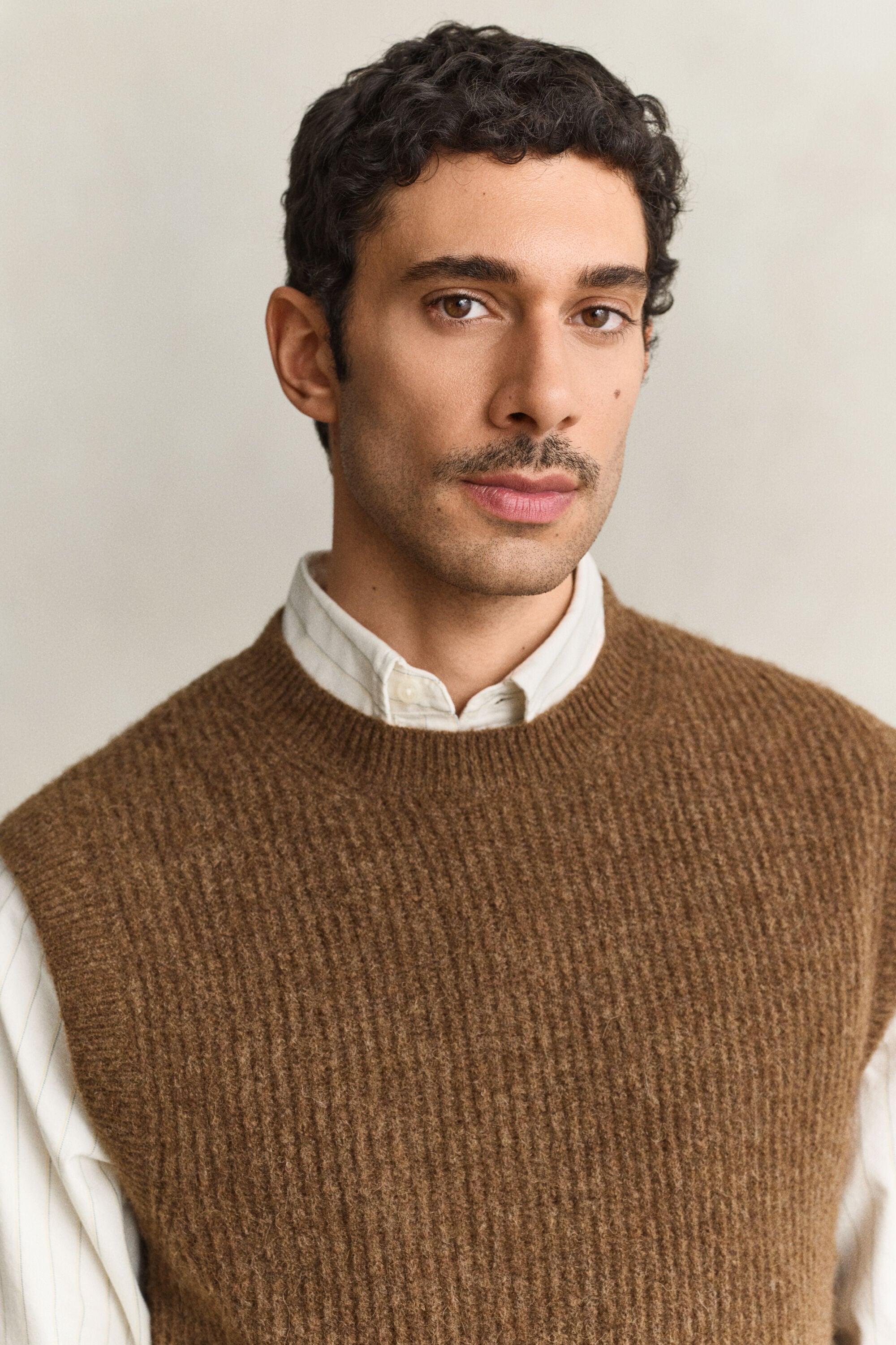 Pull sans manches en laine d’alpaga mélangée