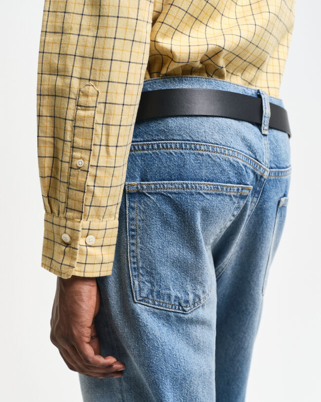 Chemise regular fit en serg&eacute; &agrave; carreaux Tattersal