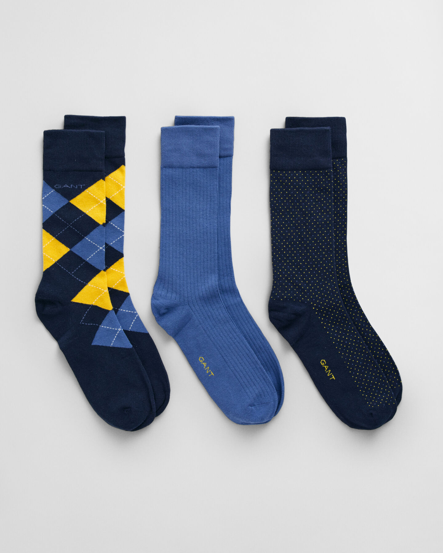 Coffret cadeau de 3&nbsp;paires de chaussettes &agrave; motif argyle