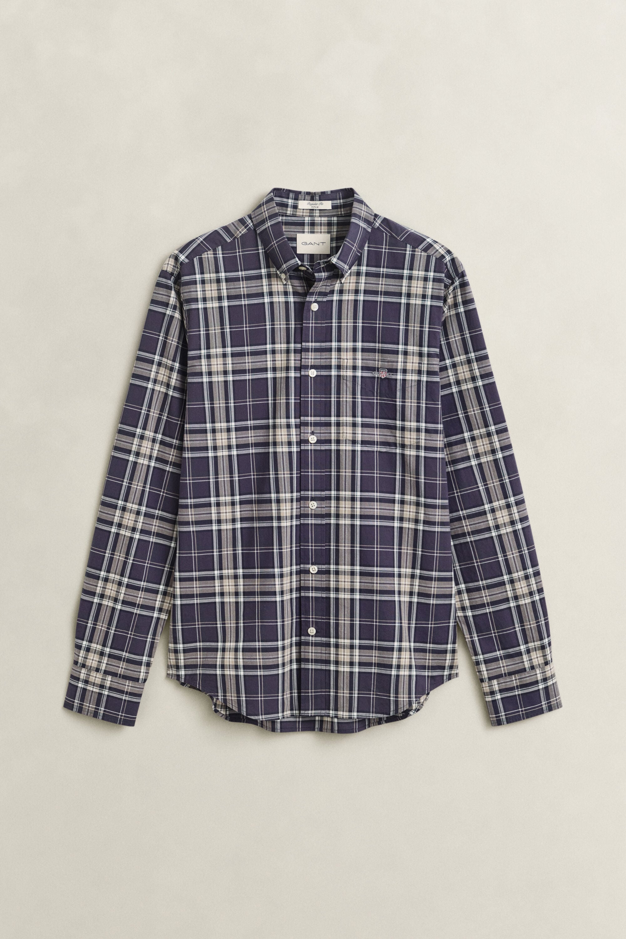 Chemise en popeline à carreaux