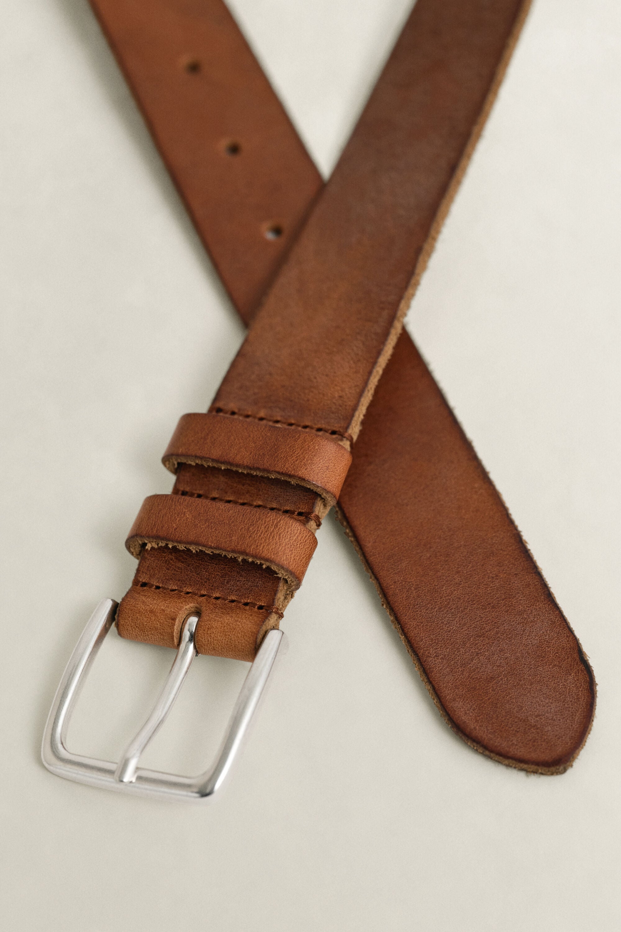 Ceinture en cuir foulonné
