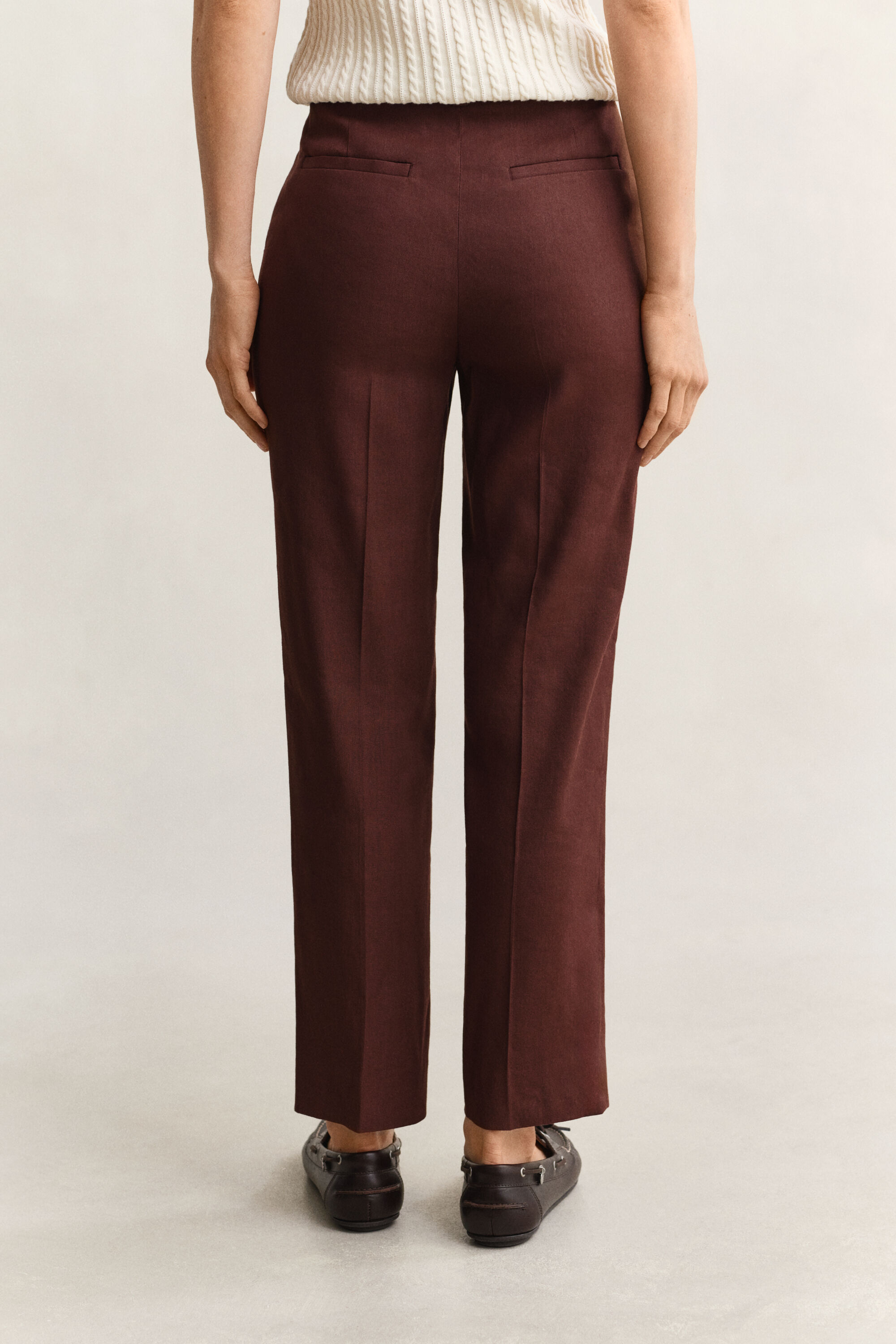 Pantalon habillé en lin stretch