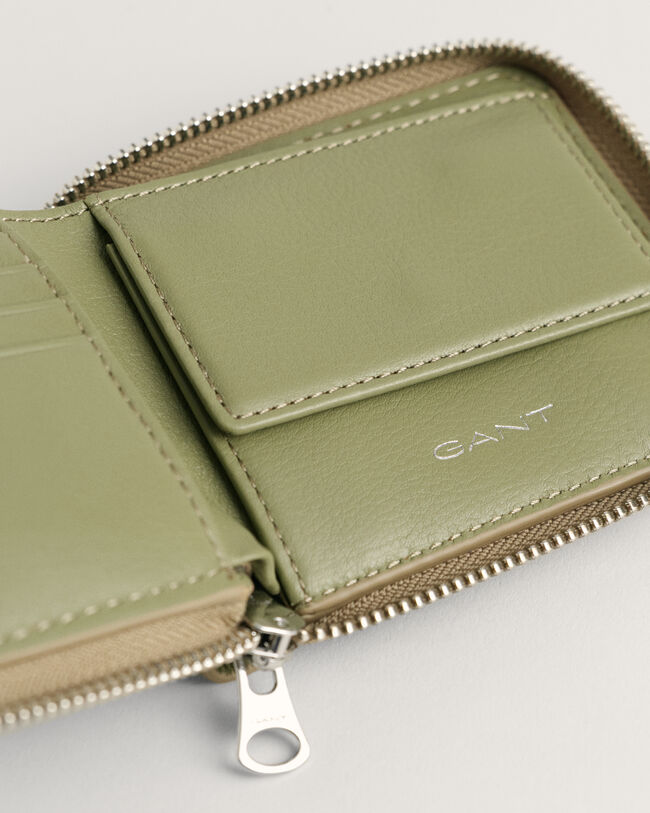 Portefeuille en cuir avec fermeture à zip