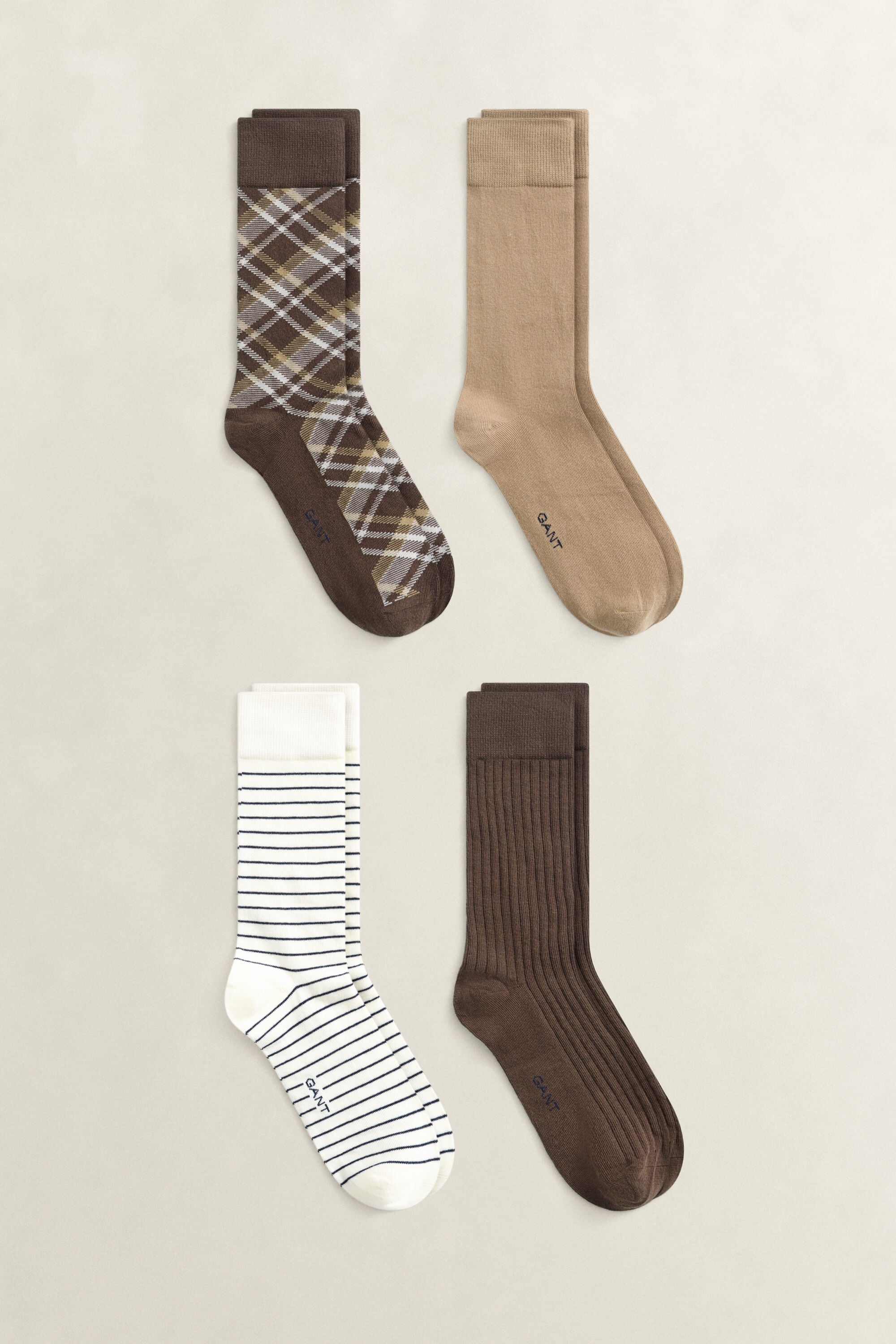 Coffret cadeau de 4 paires de chaussettes à carreaux