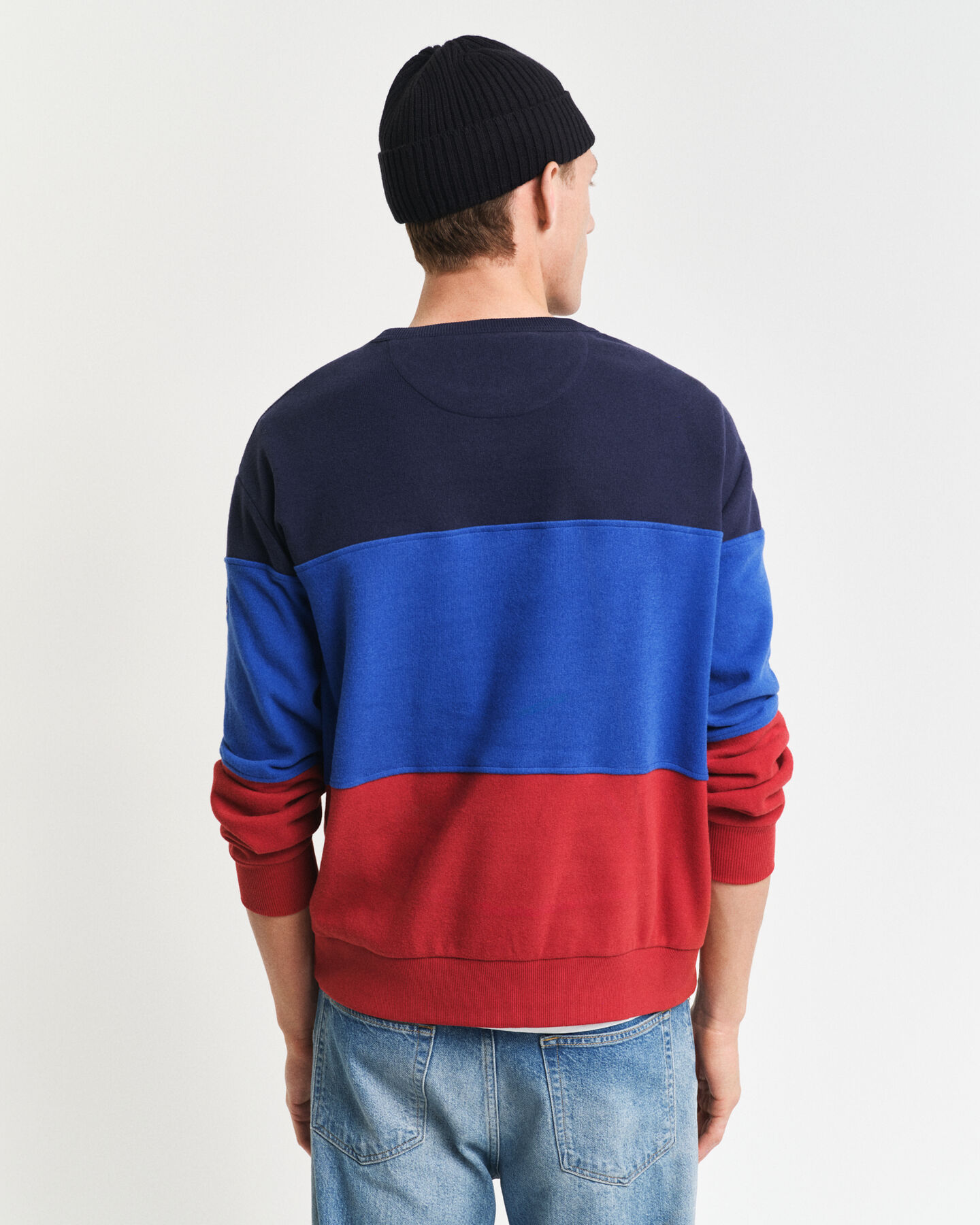 Sweat-shirt ras du cou en colour-block