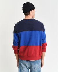 Sweat-shirt ras du cou en colour-block