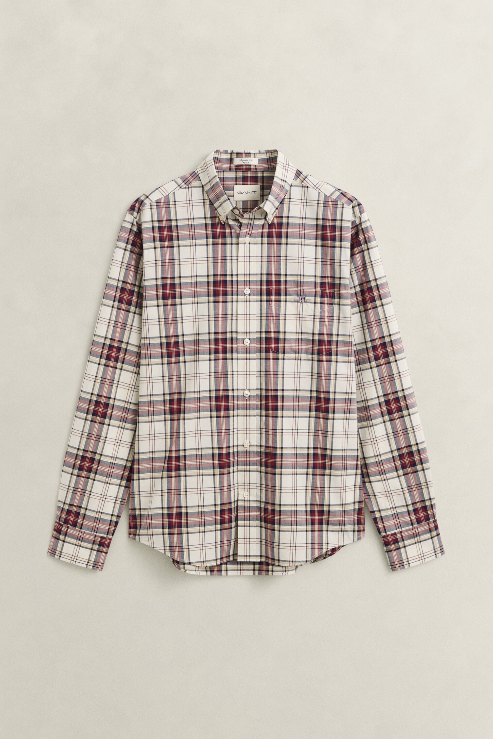 Chemise en popeline à carreaux