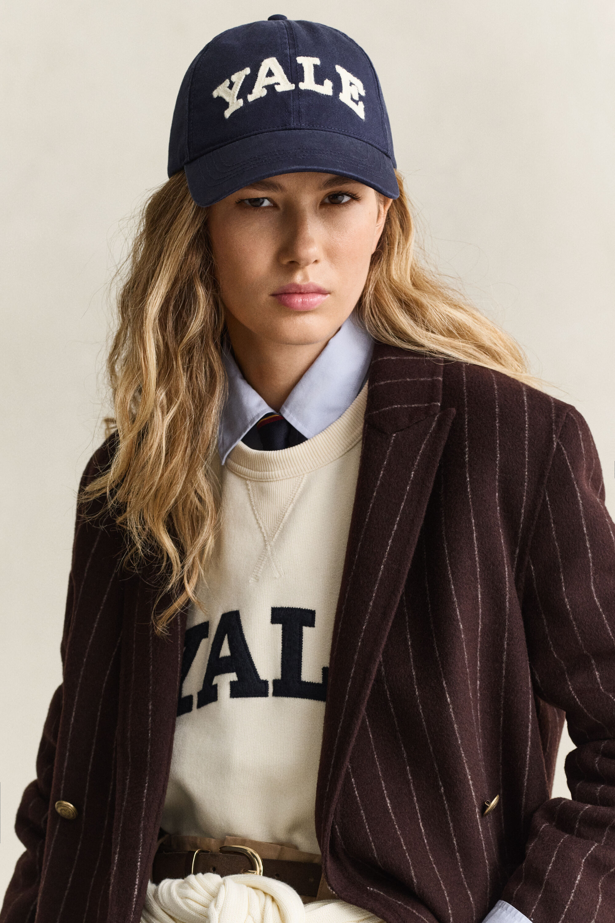 Veste Blazer à rayures tennis cousue main Gant x Yale