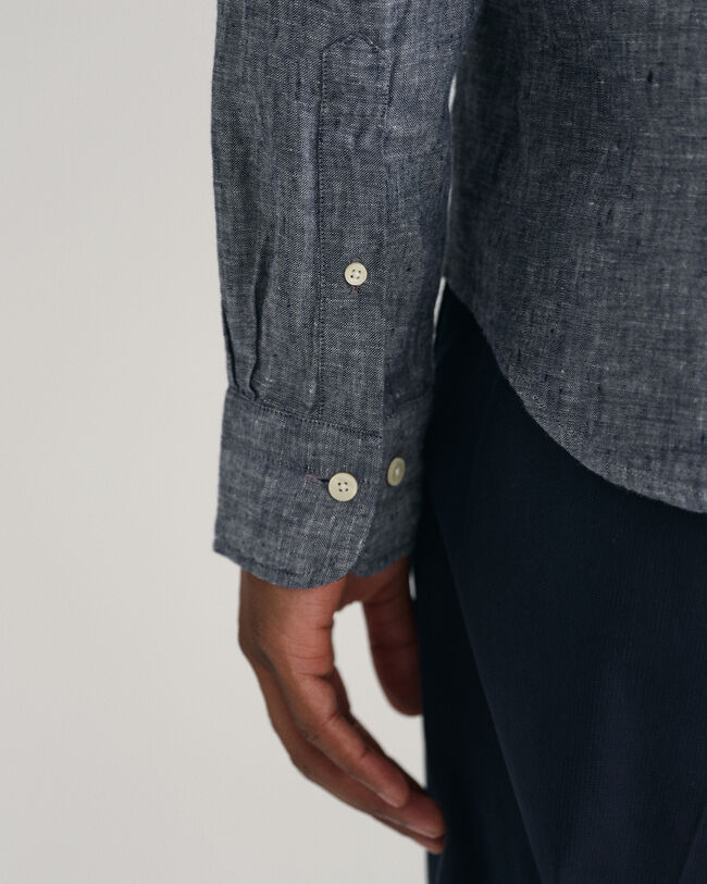 Chemise slim fit en lin