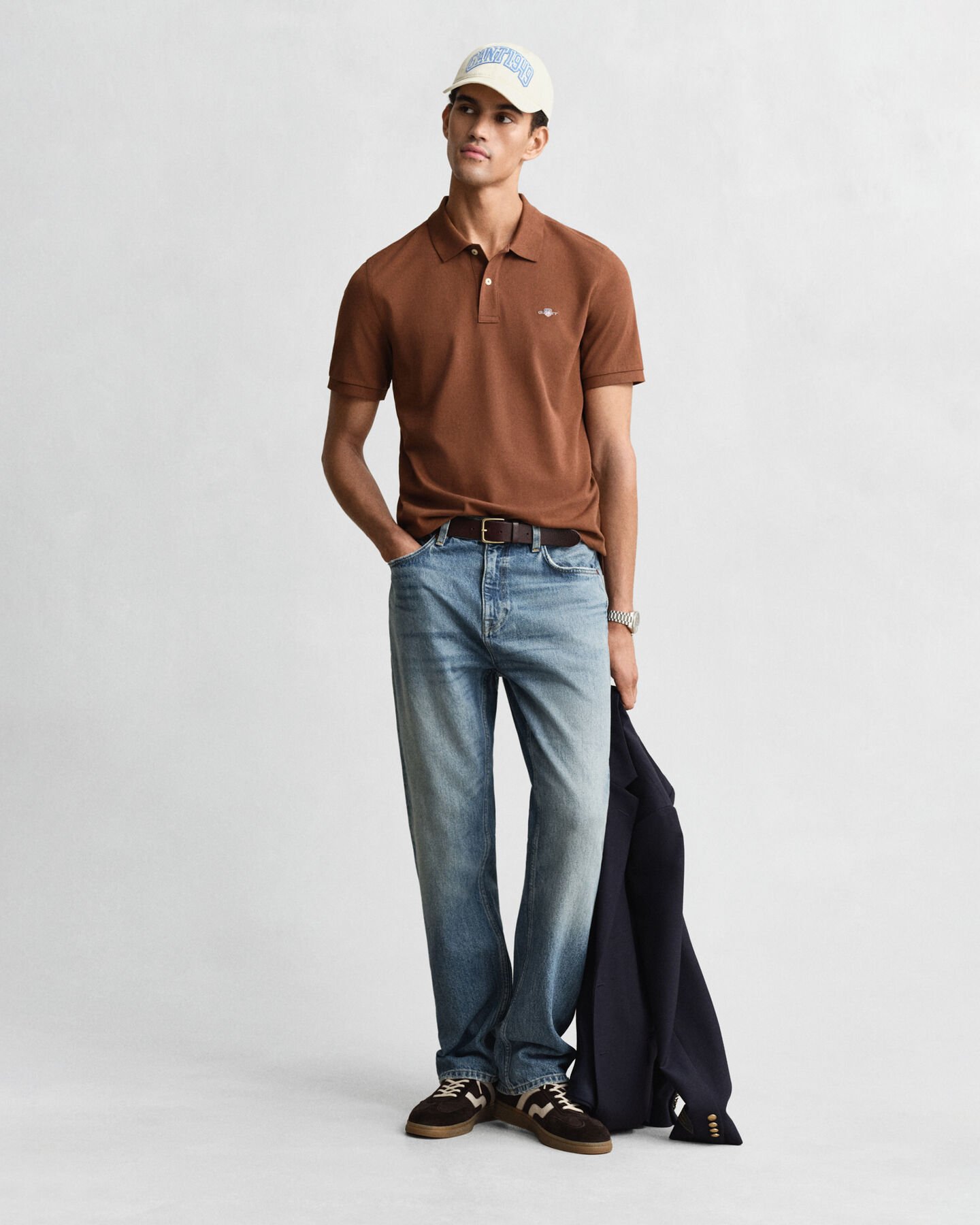 Polo coupe regular en coton piqué Shield