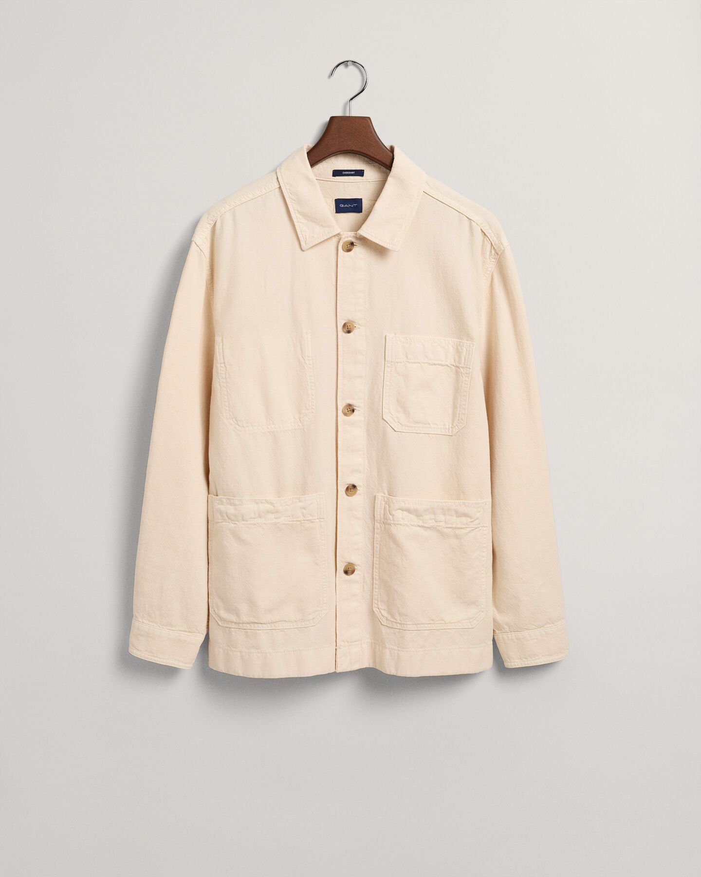 Surchemise en coton et lin teinte en pi&egrave;ce