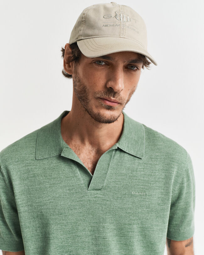 Pull fa&ccedil;on polo &agrave; manches courtes Sunfaded