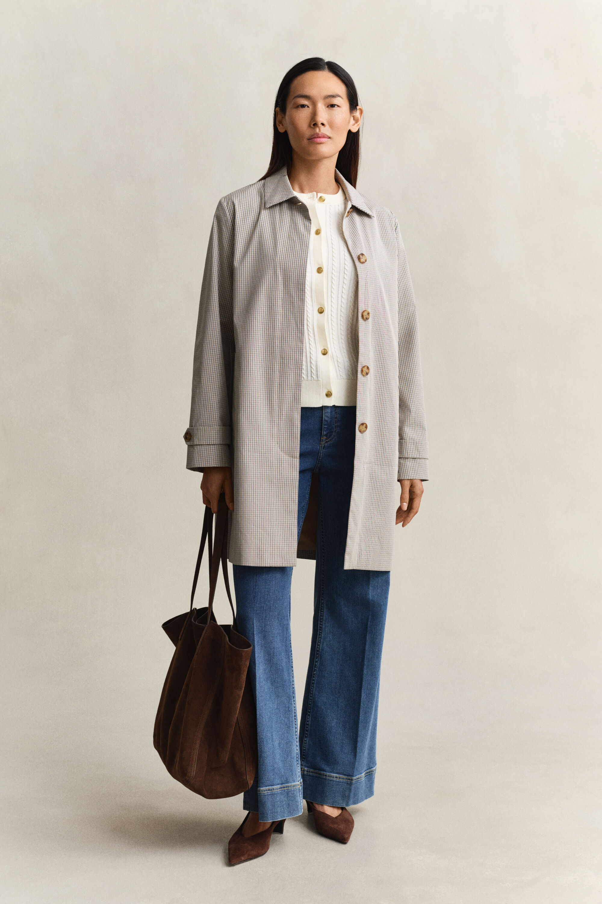 Cardigan en maille torsadée de coton