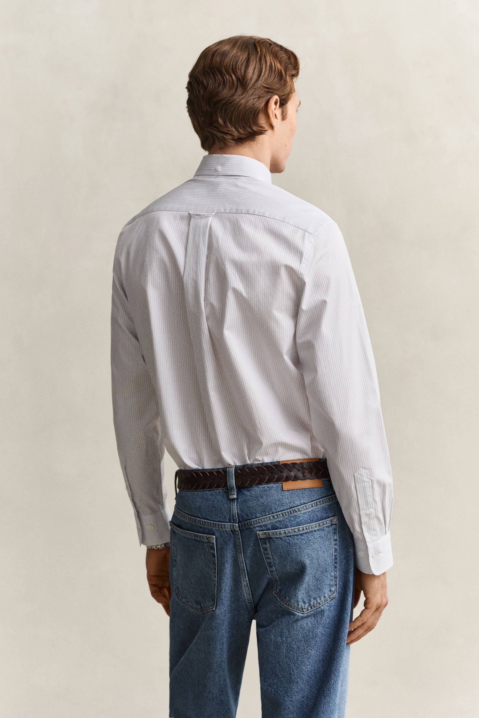 Chemise habillée en sergé à rayures