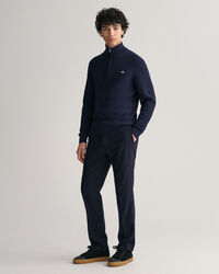 Pull &agrave; demi-zip en coton Textured