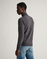 Pull en laine d'agneau ultrafine &agrave; demi-zip