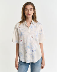 Chemise coupe regular à manches courtes avec imprimé floral